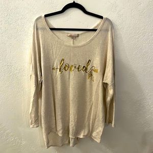 Cream and gold Tunic Sweater